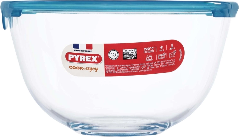 Pyrex glasskål med låg, 1 l, 17 cm