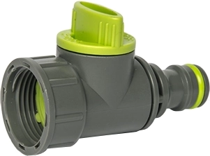 Mellemstykke med ventil 3/4" til havevandslanger BRADAS