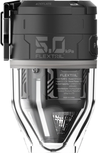 Flextail Max Pump 3 bærbar elektrisk pumpe med lys, sort