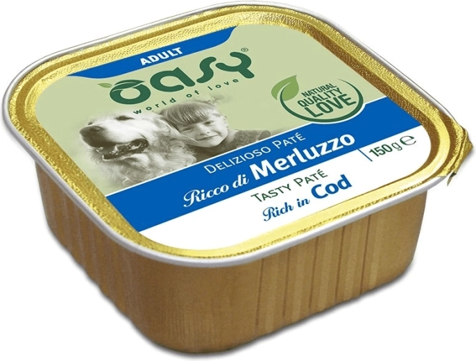Oasy Tasty Pate Adult paté med torsk 150 g