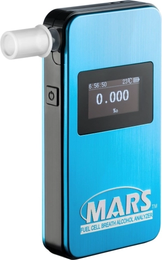 Elektrokemisk alkomåler Alcovisor Mars BT blå