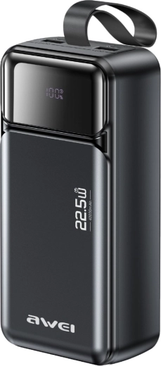 Powerbank Awei PA-105 40.000 mAh 22,5 W med PD og LED-display - 1 stk.