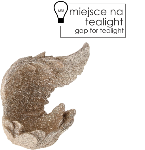 Lysestage til fyrfadslys Vinger – hvid keramisk dekoration