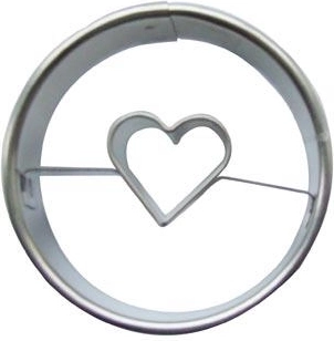 Udstiksform til småkager – rundt med lille hjerte