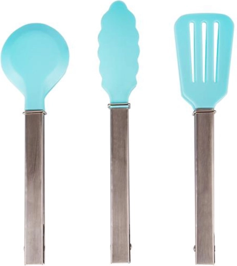 Salattænger 18 cm Toro, nylon og rustfrit stål, turkis