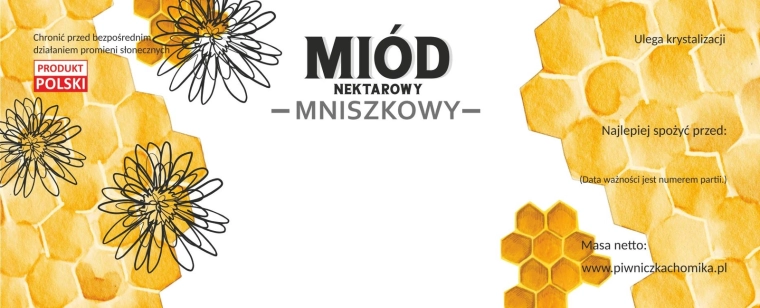 Sæt etiketter til honning – mælkebøtte nektar, 154 × 60 mm, 100 stk.