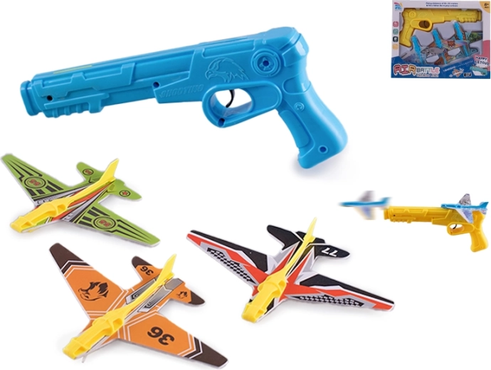 Skydespistol til skumfly – sjovt sæt til børn