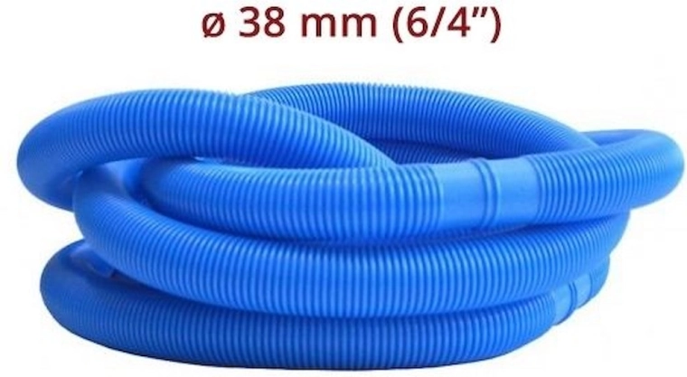 Poolslange i metermål 38 mm (6/4") – blå, 1 m