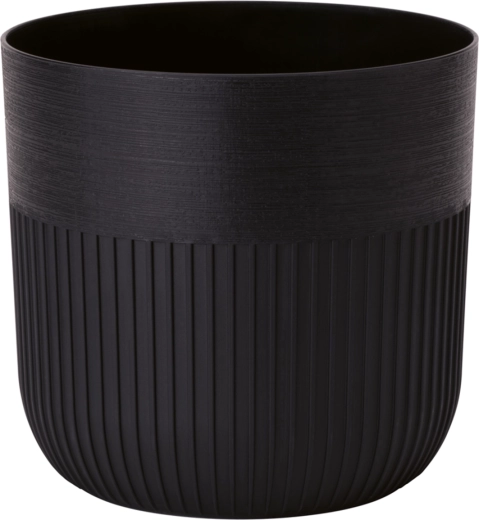 Blomsterkrukke LUCA 22 cm – dybsort med indre indsats