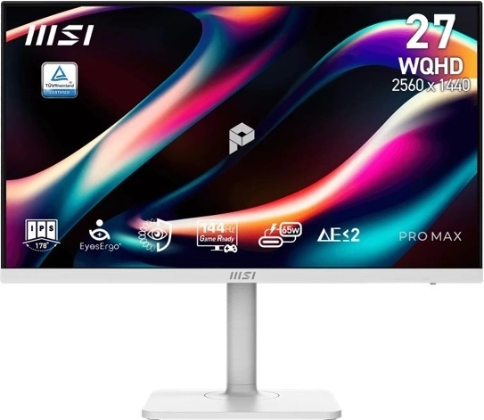 MSI Pro Max 271QPHW 27" hvid WQHD 144 Hz skærm