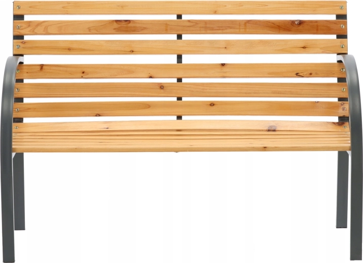 Havebænk Garden Line 120 cm i træ med stålkonstruktion