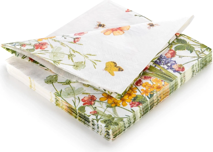 Papirservietter Meadow 33 × 33 cm, 3-lags, 20 stk.