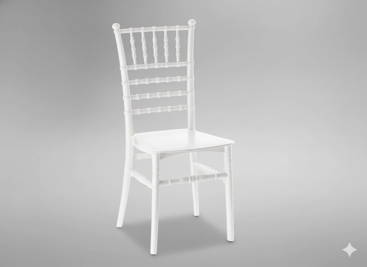 Plaststol Diamond hvid