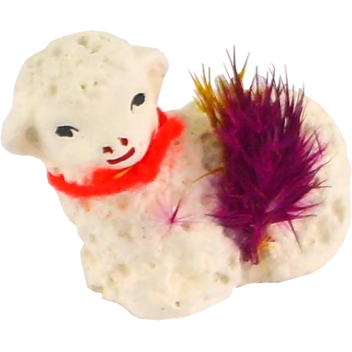 Liggende påskelam 4,5 × 2,5 × 4 cm