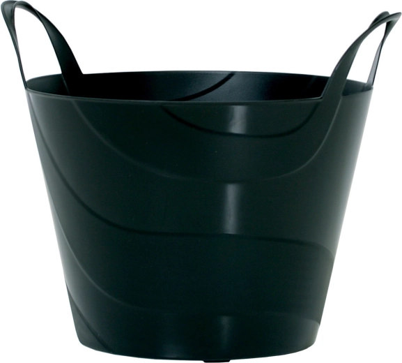 Universal plasttaske 15 l – sort, diameter 33,8 cm