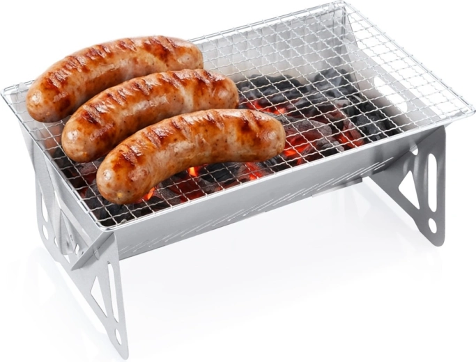 Sammenklappelig stål-kulgrill Vilde 28 × 18 × 12 cm