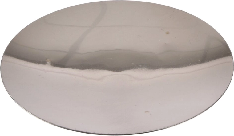 Sølvfarvet metalunderlag til stearinlys 12 × 12 cm