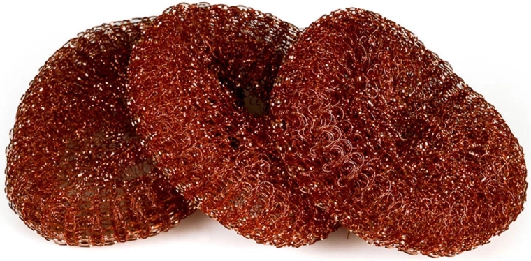 Kobber skuresvamp til opvask 3 stk.