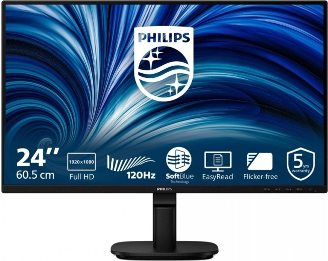 Monitor 23,8" IPS 120 Hz med HDMI, DisplayPort, VGA og højttalere