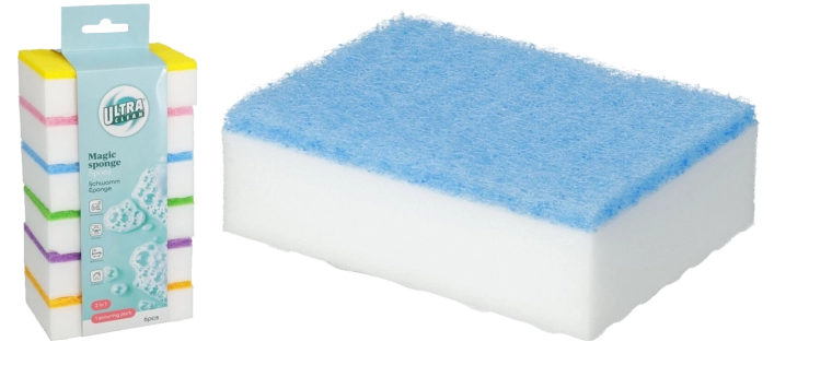 Sæt magiske rengøringssvampe af melaminskum (6 stk.)