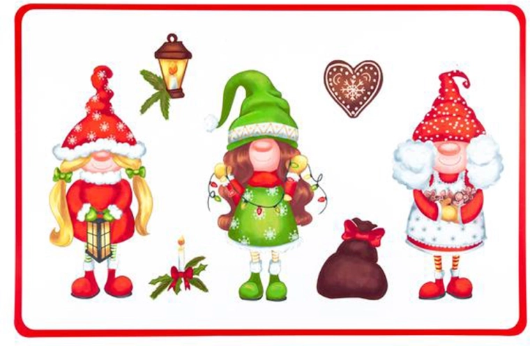 Jule-placeringsmåtte i plast Elvere 28,5 × 44 cm