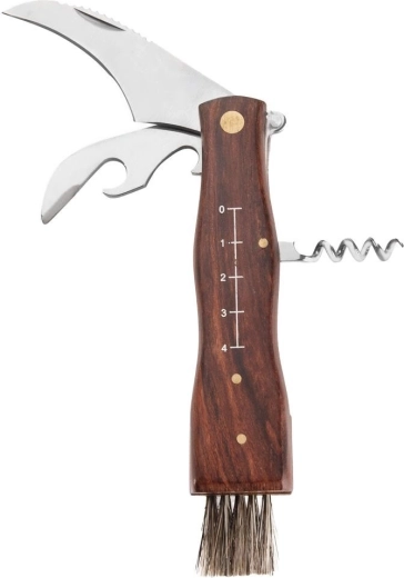 Svampekniv i rustfrit stål med træhåndtag