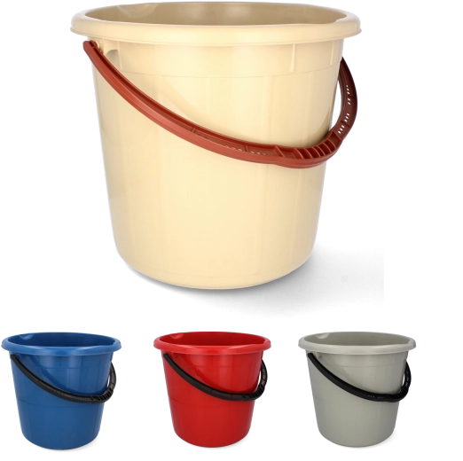 Galvaniseret spand 10 l med træhåndtag