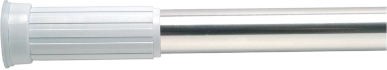 Teleskopisk spændestang 70–120 cm i metal – hvid eller sølvfarvet