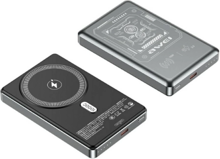 Trådløs powerbank Awei PA-31 MagSafe 10.000 mAh grå