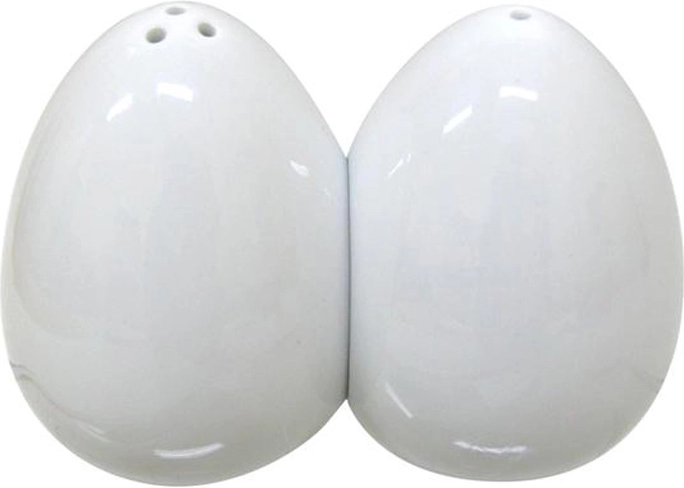 Salt- og peberbøsse i keramik, hvid TORO