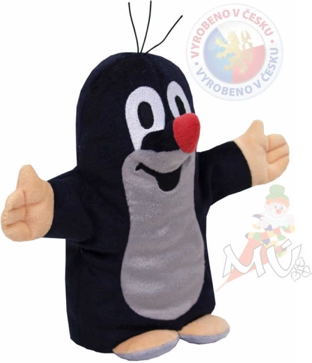 Moravská ústředna talende plys-hånddukke Krteček 20 cm - 1 stk.