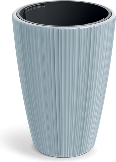 Blomsterkrukke ORO 39 cm lysegrå med indsats