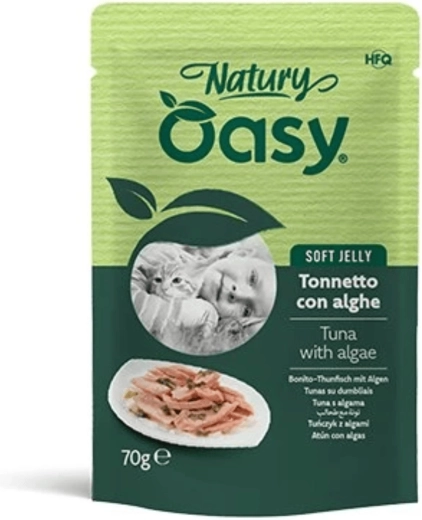 Oasy natury bløde gelé med tun og tang 70 g