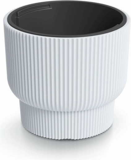 Milly plantekrukke med indsats 30 cm – hvid, frost- og UV-bestandig