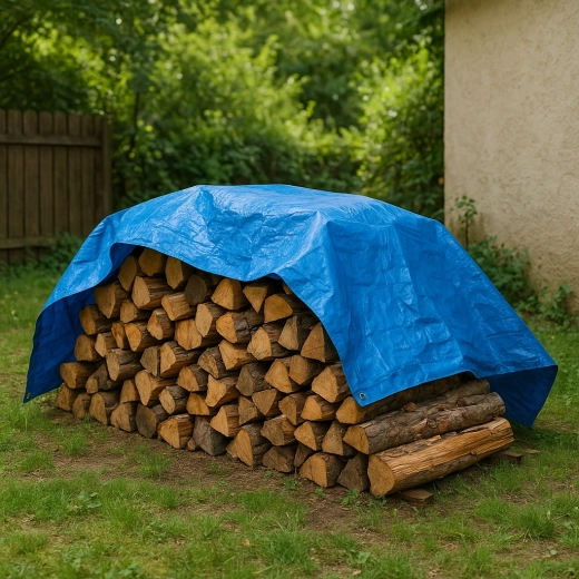 Universel presenning PE 5 × 4 m, 50 g/m², blå, UV 3 %