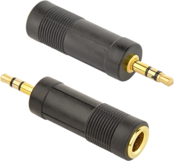 Audioadapter 6,35 mm til 3,5 mm (stereo)