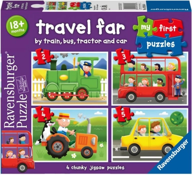 Ravensburger Mit første puslespil: Transportmidler 4-i-1