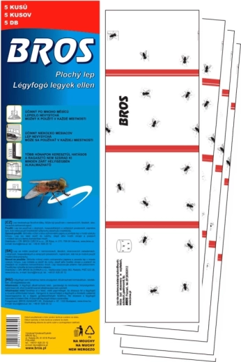 Bros fladt klister til fluer 5 stk.