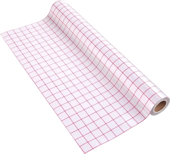 Overførselstape HTVRONT 30,5 × 300 cm med rødt gitter