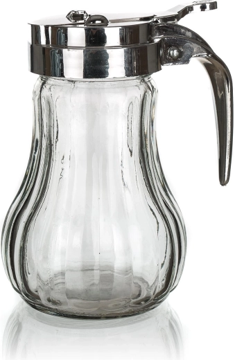 Glaskrukke til honning og fløde MONO 230 ml – låg i rustfrit stål