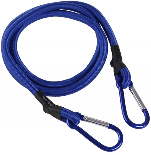 Elastisk fastgørelsesreb med karabinhager 1 m