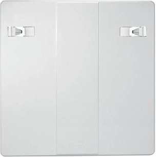 Inspektionslem 400 × 400 mm plast hvid