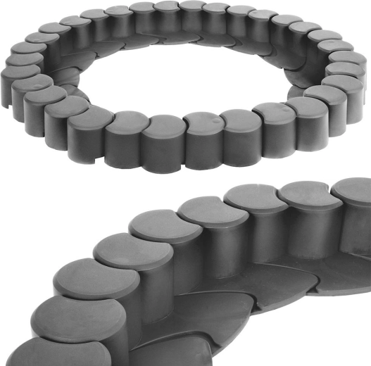 Havepalisade i grafit 4,1 m, 32 dele