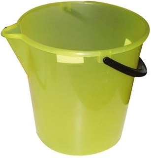 Spand 12 l med måleskala og hældetud, plast, mix af farver