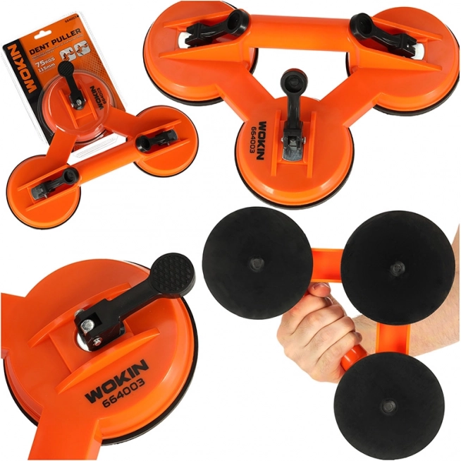 Tredobbelt vakuumsugekop til glas og fliser 75 kg WOKIN