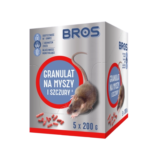 Granulat mod mus og rotter BROS 1 kg