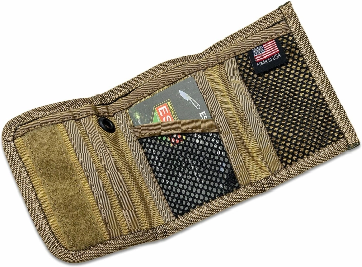 ESEE pung Tri‑Fold Desert Tan i Cordura med RFID‑blokering