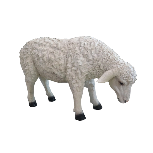 Juledekorativ figur af får i resin 87,6 cm