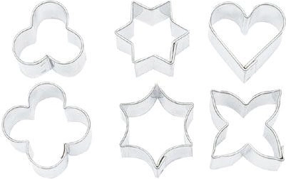 Sæt af kageudstikkere – kortsymboler, 6 dele