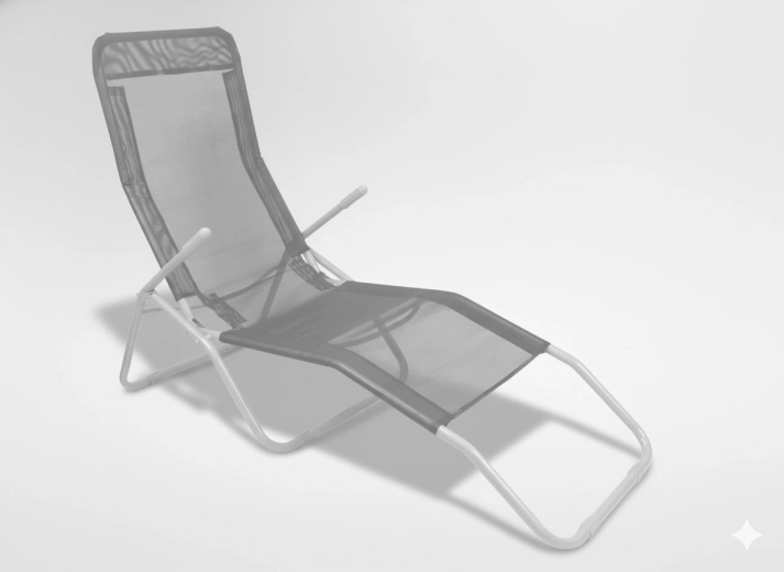 Have-liggestol grå 137 × 58 × 24/H94 cm
